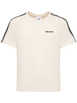 Camiseta de algodón Adidas Originals blanco