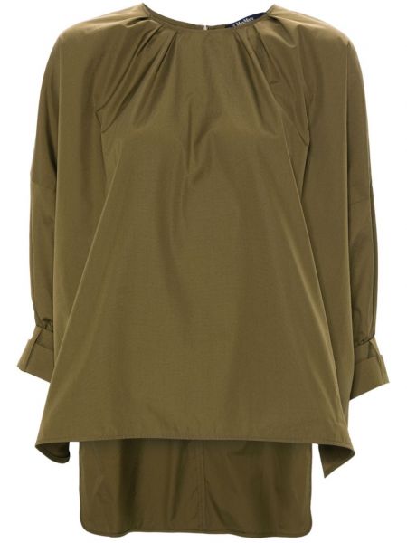 Bluzka bawełniana S Max Mara zielona