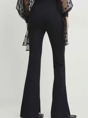 Přiléhavé kalhoty s vysokým pasem Answear Lab černé