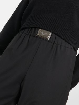 Vlněné kalhoty relaxed fit Dolce&gabbana černé