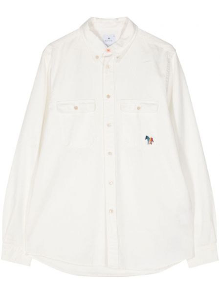 Dryžuota marškiniai su zebro raštu Ps Paul Smith balta