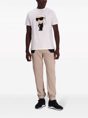 Bavlněné sportovní kalhoty s potiskem Karl Lagerfeld