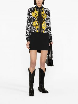 Bluse mit print Versace Jeans Couture schwarz