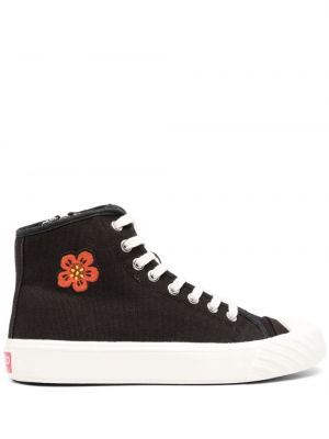 Sneakerși cu model floral Kenzo negru