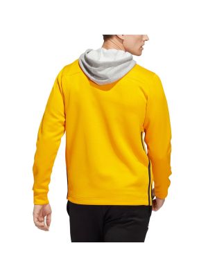 Кружевной пуловер с капюшоном Adidas желтый