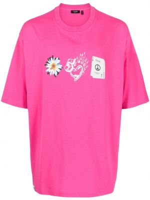 T-shirt con stampa Five Cm rosa