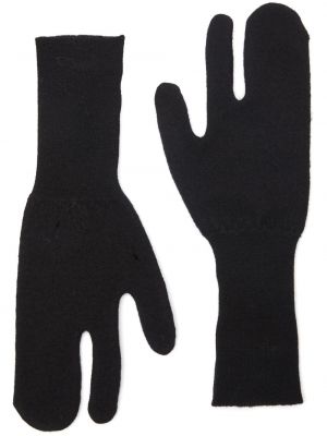 Rękawiczki wełniane Mm6 Maison Margiela czarne
