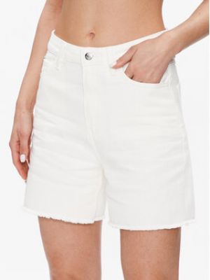 Priliehavé džínsové šortky Tommy Hilfiger biela
