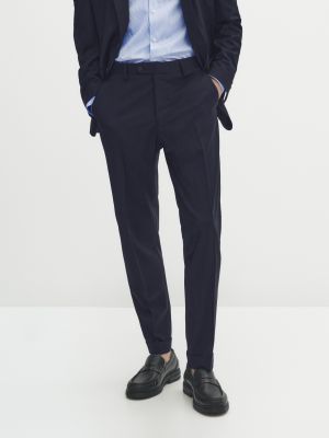 Костюмные брюки Massimo Dutti синие
