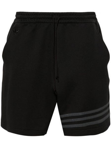 Kratke hlače s črtami Adidas črna
