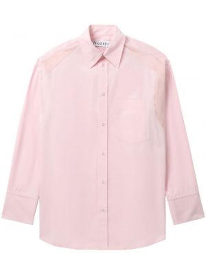 Памучна риза Jw Anderson розово