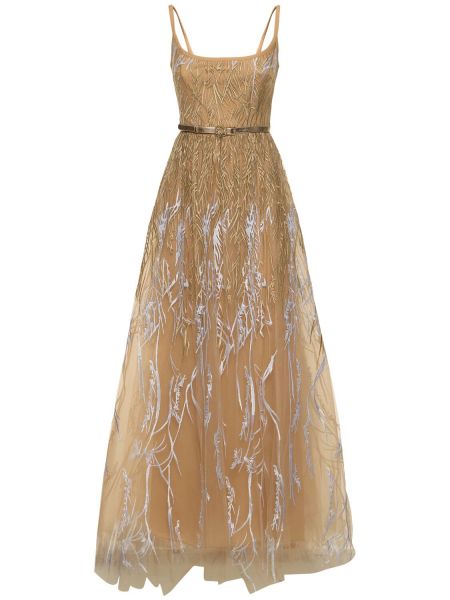 Tyll brodert dress Elie Saab gull