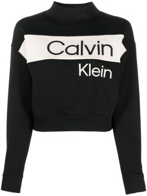 Brodert sweatshirt Calvin Klein Jeans svart