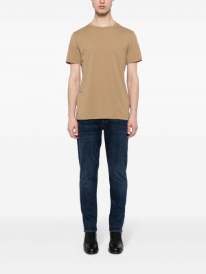 T-shirt en coton col rond 7 For All Mankind marron