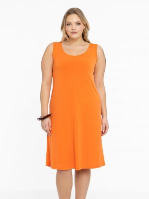 Платье без рукавов Yoek оранжевое