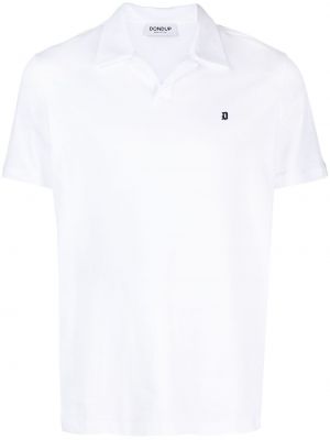 Pamučna polo majica s vezom Dondup bijela