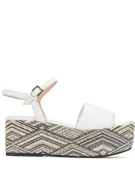 Kile lær espadrillos Madison.maison hvit