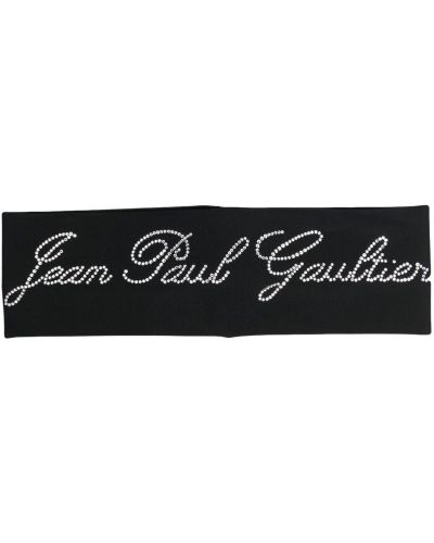 Akcesoria Czapki Czapki z pomponami Jean Paul Gaultier We\u0142niana czapka czerwony-bia\u0142y Warkoczowy wz\u00f3r 