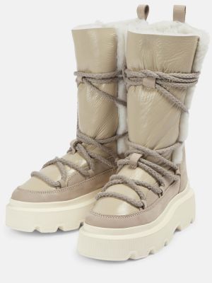 Kožené sněžné boty Inuikii bílé
