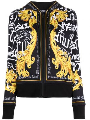 Cipzáras kapucnis melegítő felső nyomtatás Versace Jeans Couture