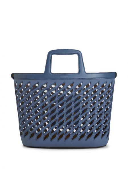 Shopper handtasche aus baumwoll Etro blau