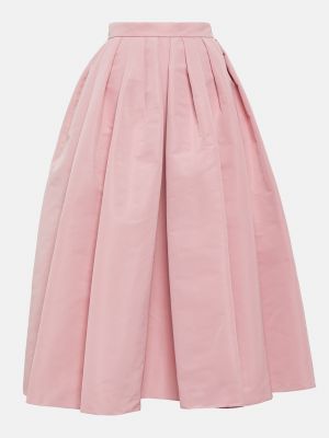 Плиссированная юбка миди Alexander Mcqueen розовая