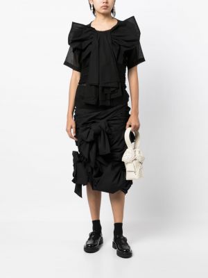 Transparenter bluse mit schleife aus baumwoll Comme Des Garçons Tao schwarz