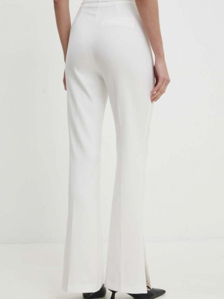 Pantaloni cu talie înaltă Answear Lab alb