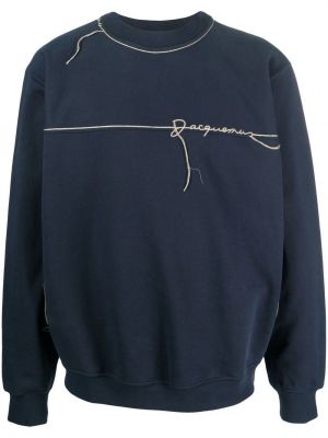 Sweatshirt mit stickerei Jacquemus blau