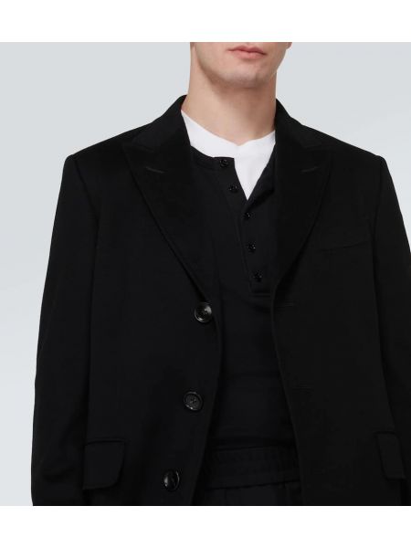 Kašmírový kabát Tom Ford černý