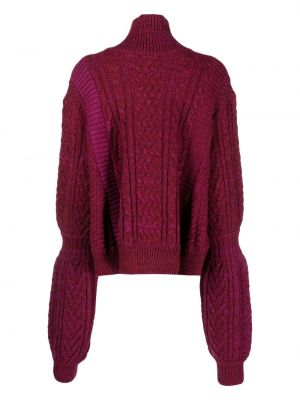 Vilnonis megztinis chunky Noir Kei Ninomiya raudona