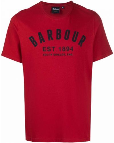 Camiseta con estampado Barbour rojo