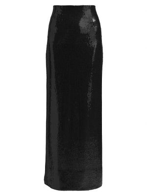 Длинная юбка с сердечками Galvan черная
