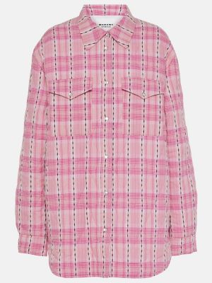 Bavlněná košile Marant Etoile růžová