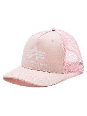 Kepurė su snapeliu Alpha Industries rožinė
