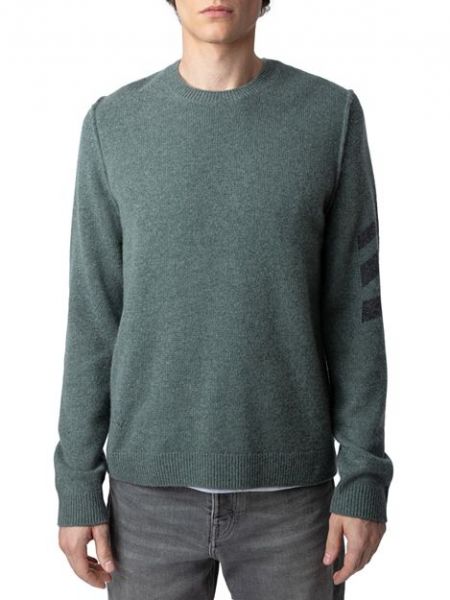 Кашемировый свитер с круглым вырезом Zadig & Voltaire зеленый