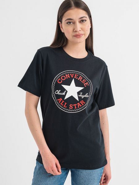 Хлопковая футболка Converse красная