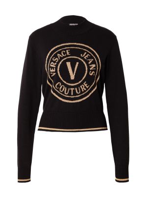 Пуловер Versace Jeans Couture черно