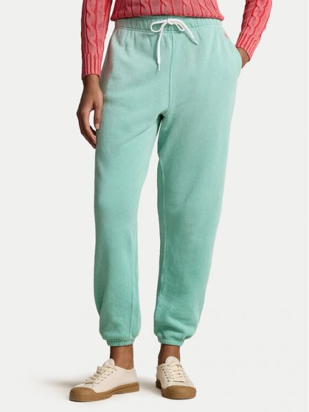 Priliehavé teplákové nohavice Polo Ralph Lauren zelená