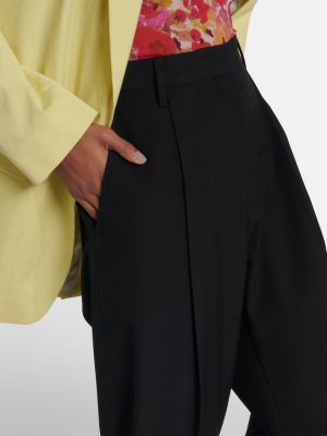 Pantalon plissé Dries Van Noten noir