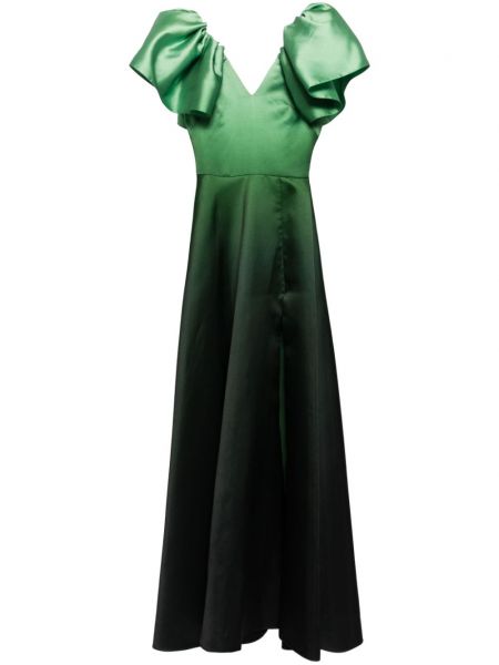 Prosta sukienka gradientowa Saiid Kobeisy zielona