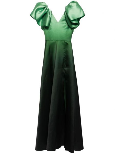 Robe droite à motif dégradé Saiid Kobeisy vert