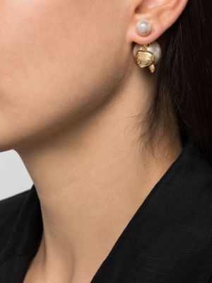 Boucles d'oreilles avec perles Karl Lagerfeld doré