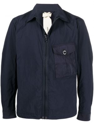 Košile na zip s kapsami Ten C modrá