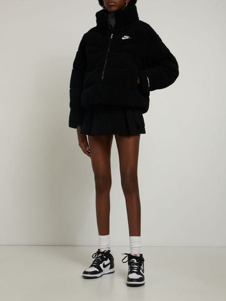 Fleecová péřová bunda Nike černá