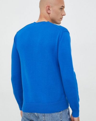 Bavlněný svetr United Colors Of Benetton modrý