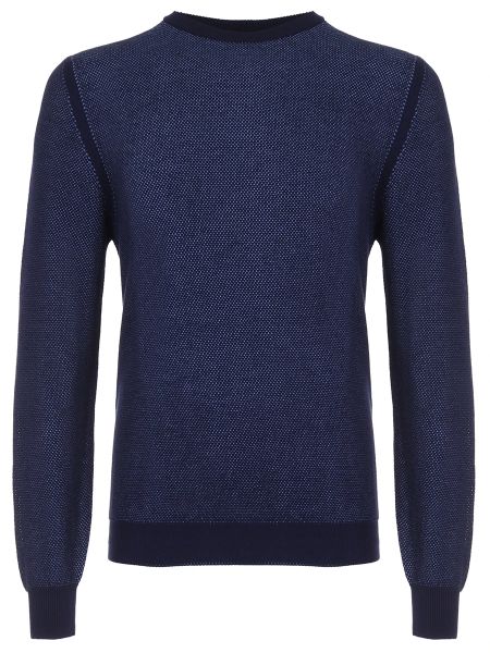 Хлопковый свитер Canali синий