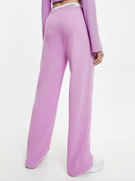 Spodnie sportowe Calvin Klein Jeans fioletowe