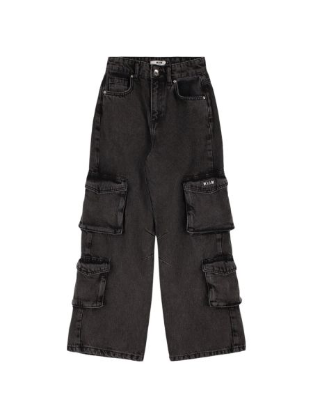 Bomuld cargo jeans for piger Msgm sort