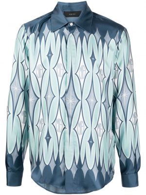 Chemise à motif argyle Amiri bleu